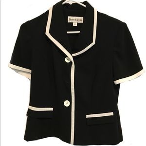 Danny & Nicole Black and white Petite blazer